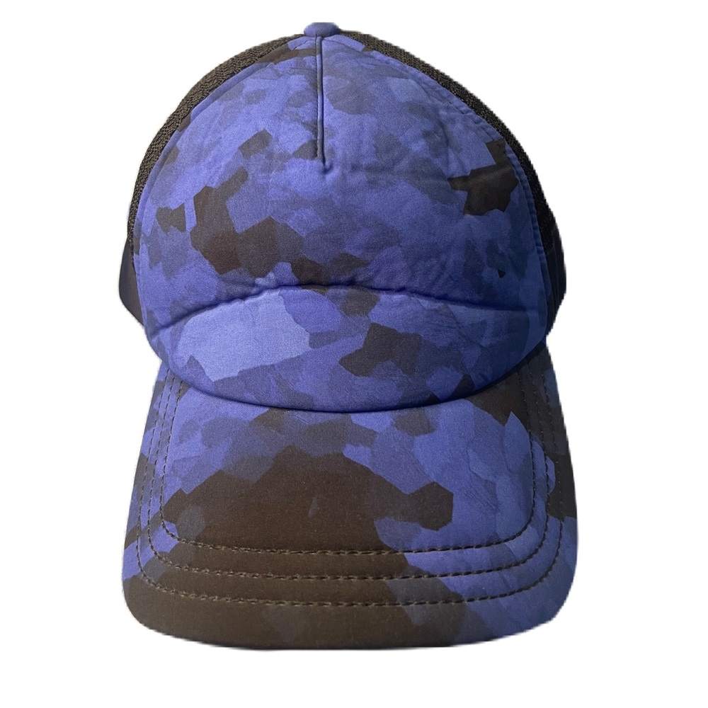 Lululemon What's Up Blue Camo Print Trucker Training Hat Cap Adjustable Snapback